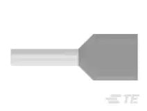 AMP TE 966144-2 Gray Dual Wire Ferrule, 2 x 0.75mm (2 x 18AWG) 100/Pack