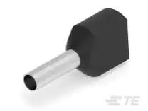 AMP TE 966144-6 Black Dual Wire Ferrule, 2 x 1.5mm (2 x 15AWG) 100/Pack