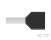 AMP TE 966144-6 Black Dual Wire Ferrule, 2 x 1.5mm (2 x 15AWG) 100/Pack