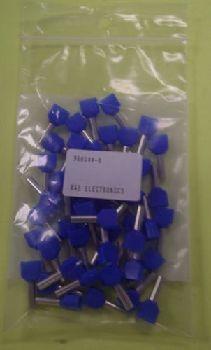 AMP TE 966144-8 Blue Dual Wire Ferrule, 2 x 2.5mm (2 x 13AWG) 100/Pack