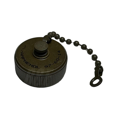 Amphenol 97-60-14 Receptacle Cap (Inside Thread) & Chain 14/14S, for MS3100, MS3101, MS3102 Housing