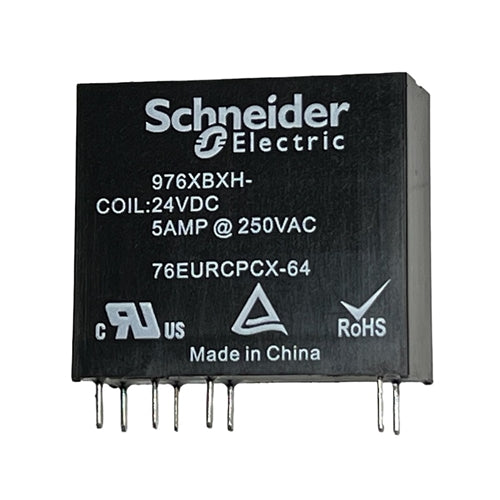 Schneider 976XBXH-24D PCB Relay 24VDC DPDT Slimline 5A@250VAC/30VDC