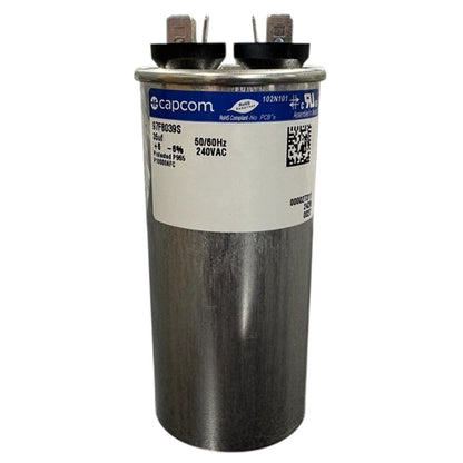 Capcom Genteq 97F8039 Motor Run Capacitor 35uF 240VAC Round ** Rated for Continuous/100% Duty Cycle **