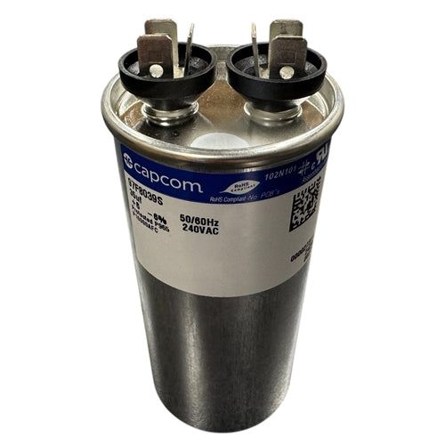 Capcom Genteq 97F8039 Motor Run Capacitor 35uF 240VAC Round ** Rated for Continuous/100% Duty Cycle **