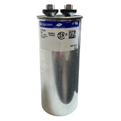 Capcom Genteq 97F8069 Motor Run Capacitor 50uF 370VAC Round ** Rated for Continuous/100% Duty Cycle **