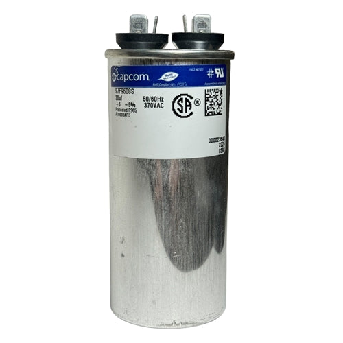 Capcom Genteq 97F9608 Motor Run Capacitor 30uF 370VAC Round ** Rated for Continuous/100% Duty Cycle **