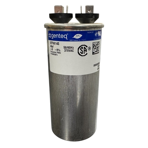 Capcom Genteq 97F9614 Motor Run Capacitor 40uF 370VAC Round ** Rated for Continuous/100% Duty Cycle **
