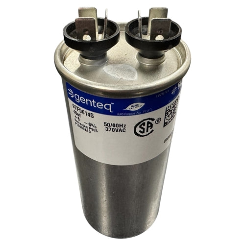 Capcom Genteq 97F9614 Motor Run Capacitor 40uF 370VAC Round ** Rated for Continuous/100% Duty Cycle **