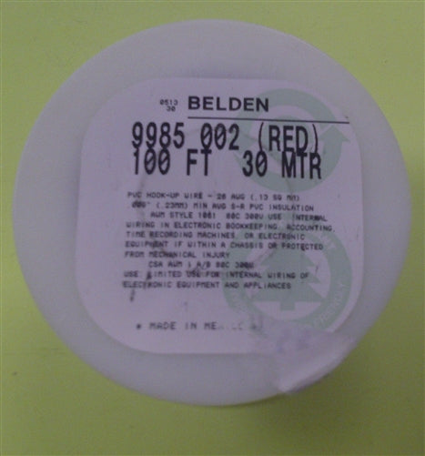 Belden 26AWG Red Stranded Hookup Wire 9985-100 RED
