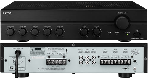 TOA A-2060 Cu 60W Mixer Amplifier (5CH Input, Mic./Line/PBX) Phantom Power