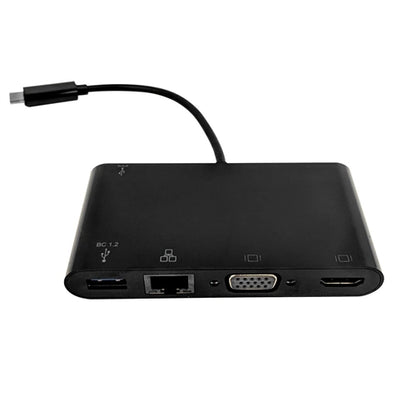 Phantom Cables AD-UC-DS02 USB 3.1 Type-C to HDMI, VGA, Ethernet, USB 3.0, USB Type-C, Black