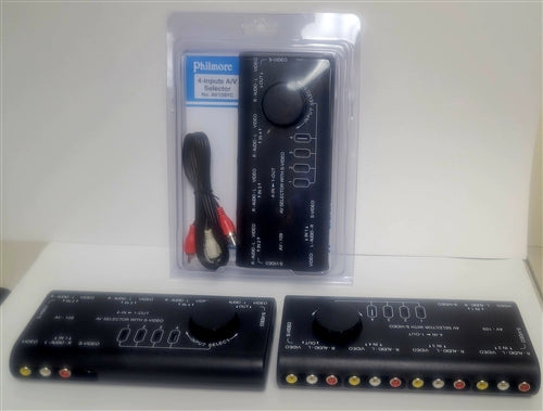 Philmore AV109YC Audio/Video Component Selector Switch, 4 Inputs / 1 Output