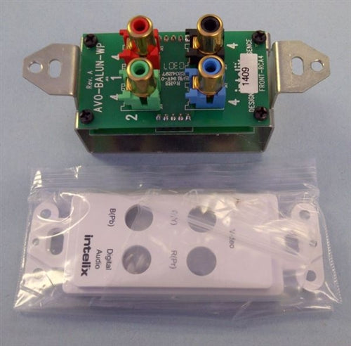 Intelix Design Audio/Video Wall Balun: AVO-V3AD-WP Trans Hdtv-Ready Use Cat5 3 RCA F 1 RJ45F **CLEARANCE**