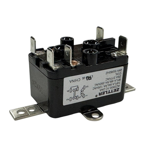 Zettler AZ2900-1C-24A 25A SPDT (1 Form C) 24VAC Chassis Mount Relay, .250" Quick Connects, 25A@277VAC Max