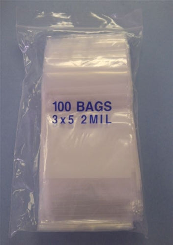 Poly Bag Self Sealing w/Window 3"x5" (100/Pk) BAG3X5