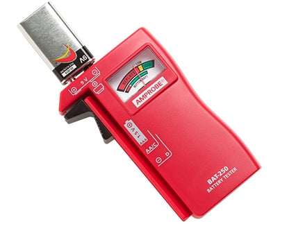 Amprobe BAT-250 Three Indicator Battery Tester, Test Standard and Rechargeable Batteries