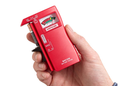 Amprobe BAT-250 Three Indicator Battery Tester, Test Standard and Rechargeable Batteries
