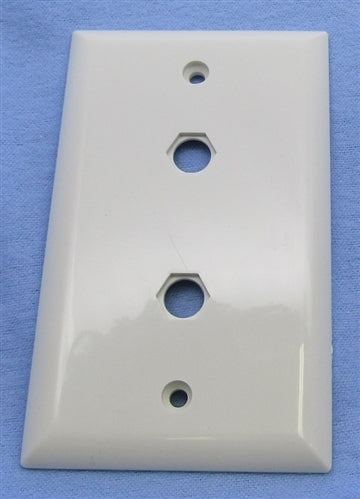 Philmore 75-4512 Dual F81 Single Gang Blank TV / FM Wall Plate, White