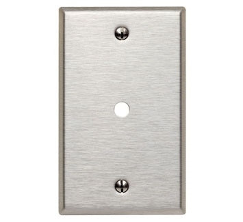 Leviton 84013 Stainless Plate with Hole