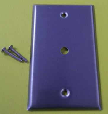 Leviton 84013 Stainless Plate with Hole