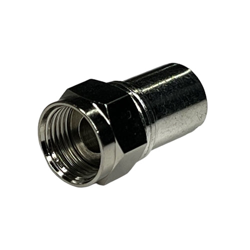 ABM F56ISD F-Type Crimp Connector for RG6 with Hex Nut (F56)