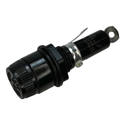Bussmann BK/HKP Panel-Mount Fuseholder for 1/4" x 1-1/4" Fuses, 30A/250V 105C, Solder Terminals
