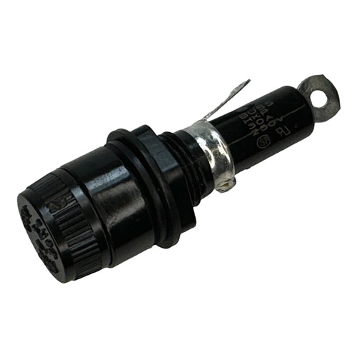 Bussmann BK/HKP Panel-Mount Fuseholder for 1/4" x 1-1/4" Fuses, 30A/250V 105C, Solder Terminals