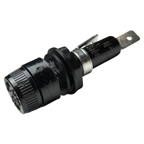 Bussmann BK/HKP-HH Panel-Mount Fuseholder for 1/4" x 1-1/4" Fuses, 15A/250V 150C, Quick Connect Terminals .250"