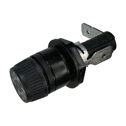Bussmann BK/HTB48I Panel-Mount Fuseholder for 1/4" x 1-1/4" Fuses, 16A/250V, Right Angle .250 Quick Connect Terminal