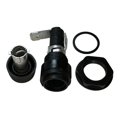 Bussmann BK/HTB48I Panel-Mount Fuseholder for 1/4" x 1-1/4" Fuses, 16A/250V, Right Angle .250 Quick Connect Terminal