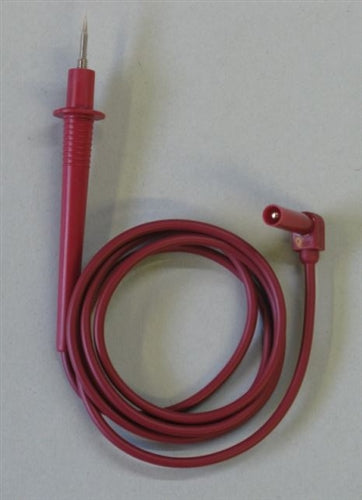 Mueller BU-2241-D-48-2 Multiple Feature Test Prod to Right-Angle Shrouded Banana Plug, Red