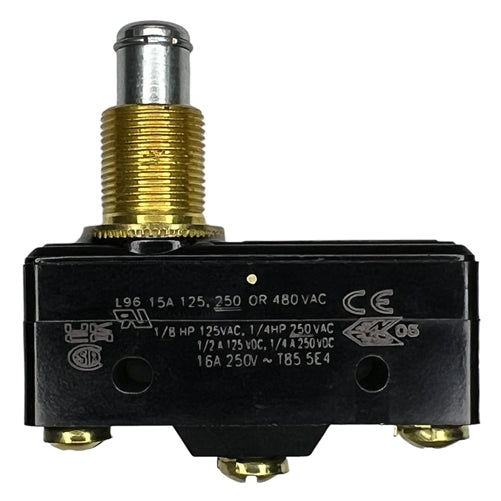 Honeywell BZ-2RQ1-A2 Premium Large Basic Limit Switch with Overtravel Plunger, SPDT 15A/125VAC 0.5A/125VDC, Micro Switch