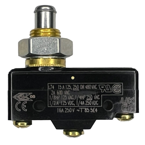 Honeywell BZ-2RQ66 Premium Large Basic Limit Switch with Plunger, SPDT 15A/125VAC 0.5A/125VDC, Micro Switch