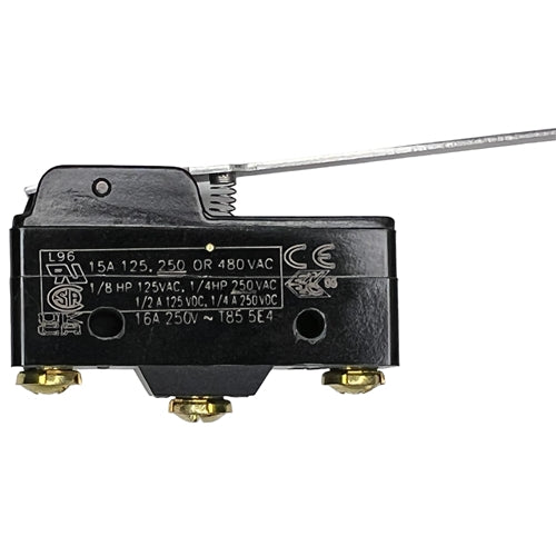 Honeywell BZ-2RW863-A2 Premium Large Basic Limit Switch, 6" Straight Lever, SPDT 15A/125VAC 0.5A/125VDC, Micro Switch