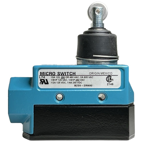 Honeywell BZE6-2RN80 Enclosed Medium-Duty Limit Switch, with Roller, SPDT 15A/125VAC 0.5A/125VDC, Micro Switch