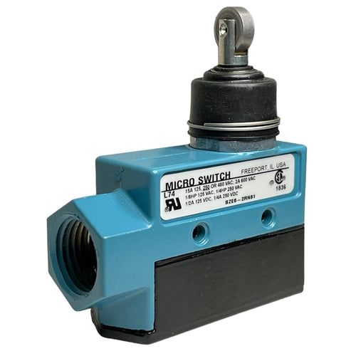 Honeywell BZE6-2RN81 Enclosed Medium-Duty Limit Switch with Cross Roller, SPDT 15A/125VAC 0.5A/125VDC, Micro Switch