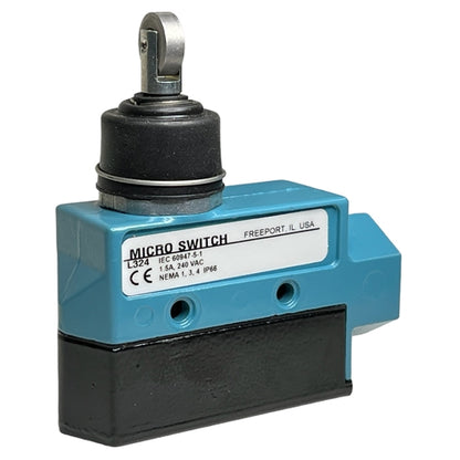 Honeywell BZE6-2RN81 Enclosed Medium-Duty Limit Switch with Cross Roller, SPDT 15A/125VAC 0.5A/125VDC, Micro Switch