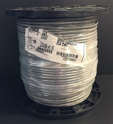 General Cable Carol 18AWG 5 Conductor Stranded Unshielded Gray PVC CMG 300V 60C C2420A (305M = Full Roll)