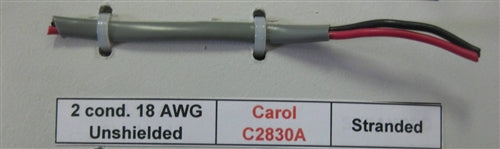 General Cable Carol 18AWG 2 Conductor Stranded Unshielded Gray PVC CMG 300V 60C C2830A (305M = Full Roll)