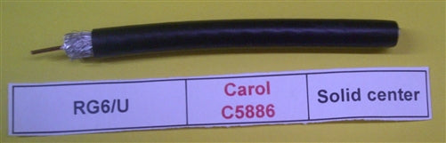 General Cable C5886 RG6/U 75 Ohm 18AWG Solid Foil/Braid Shield CMR FT4 Wire Carol (305M = Full Roll)