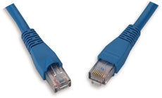 Signamax C6A-114BU-1FB Cat6a Blue Patch Cord with Snag-Proof Boot, 12" Length