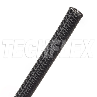 Techflex CCP0.38 Clean Cut 3/8" Black Fray-Resistant Expandable PET Braided Sleeving (152M = Full Roll)