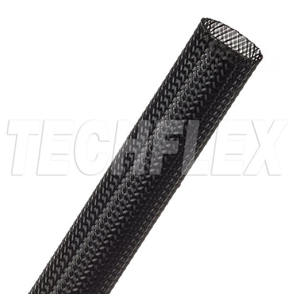 Techflex CCP0.75 Clean Cut 3/4" Black Fray-Resistant Expandable PET Braided Sleeving (76M = Full Roll)