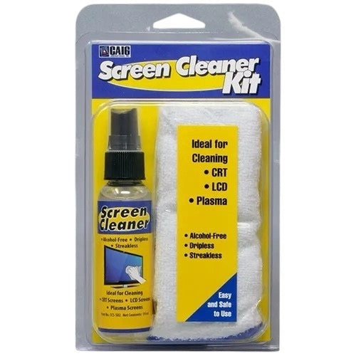 Caig CCS-502 Screen Cleaning Kit, 2oz Bottle of Screen Cleaner & Microfiber Polishing Cloth Glove