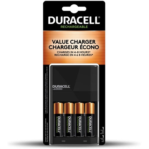 Duracell CEF14RFP Ion Speed 1000mW 6 Hour Charger - Includes 4 'AA' Batteries