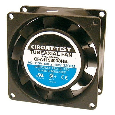 Circuit-Test CFA1158038HB 115VAC Ball Bearing Fan 80mm x 80mm x 38mm 32CFM 34dB 3100RPM