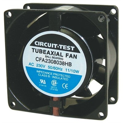 Circuit-Test CFA2308038HB 230VAC Ball Bearing Fan 80mm x 80mm x 38mm 26/32CFM 31/34dB 3700/3100RPM