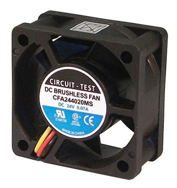 Circuit-Test CFA244020MS 24VDC Sleeve Bearing 3-WIRE Fan 40mm x 40mm x 20mm 7.09CFM 26dB 6000RPM