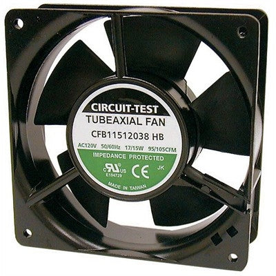 Circuit-Test CFB11512038HB 115VAC Ball Bearing Fan 120mm x 120mm x 38mm 105CFM 46dB 3100RPM