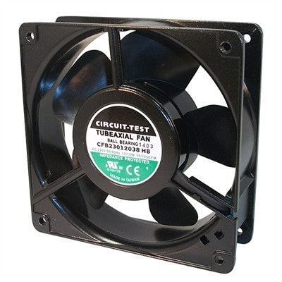 Circuit-Test CFB23012038HB 230VAC Ball Bearing Fan 120mm x 120mm x 38mm 105CFM 46dB 17W 0.10A 3100RPM 1/8" Terminals